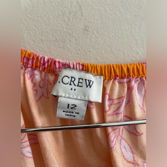 J.Crew floral print, size 12, orange and pink mini dress - Picture 5 of 12